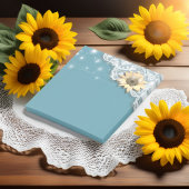 Matige stralen zonnebloempjes voor bruiloft post-it® notes