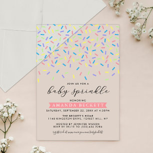 Matige Strooibaby Shower Acryl Uitnodigingen