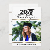 Matige studiepunt Jaar Gold White | FOTO Bedankkaart (Voorkant / Achterkant)