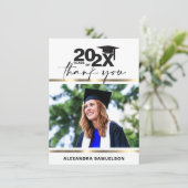 Matige studiepunt Jaar Gold White | FOTO Bedankkaart (Staand voorkant)