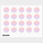 Matige suikerlip op schaal Pastel Blush Lips Ronde Sticker (Vel)