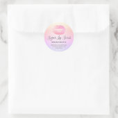 Matige suikerlip op schaal Pastel Blush Lips Ronde Sticker (Tas)