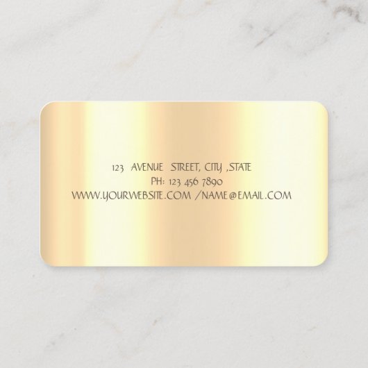 Matige Sweets Cupcake Gold Drivers Mixer Flowers Visitekaartje (Achterkant)