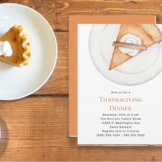 Matige Thanksgiving Dinner Pumpkin Pie Kaart