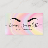 Matige trendy roze regenboogeenhoornmarmer visitekaartje (Voorkant)