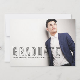 Matige Typografie Masculine Afstuderen Foto Aankondiging