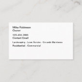 Matige Visitekaartjes voor grassen en landschapsar (Achterkant)