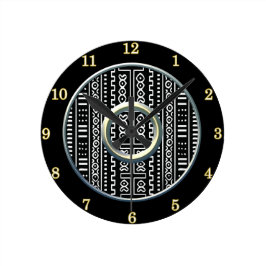 Matige wandklok van het loopvlakpatroon