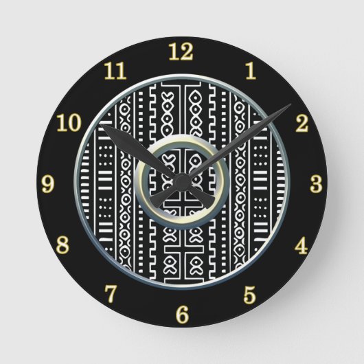 Matige wandklok van het loopvlakpatroon (Voorkant)