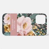 Matige waterverf floraal en blaaselegant Case-Mate iPhone case (Achterkant (horizontaal))