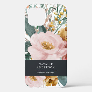 Matige waterverf floraal en blaaselegant Case-Mate iPhone case