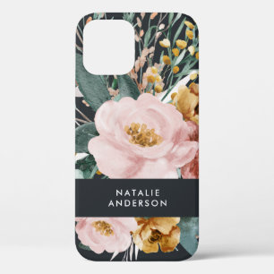 Matige waterverf floraal en blaaselegant Case-Mate iPhone case