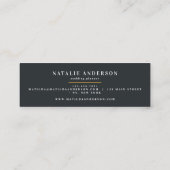 Matige waterverf floraal en blaaselegant mini visitekaartje (Achterkant)