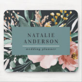 Matige waterverf floraal en blaaselegant muismat (Voorkant)