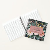 Matige waterverf floraal en blaaselegant notitieboek (Binnen)