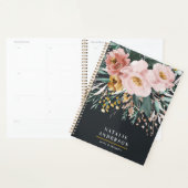 Matige waterverf floraal en blaaselegant planner (Display)