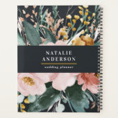 Matige waterverf floraal en blaaselegant planner (Achterkant)