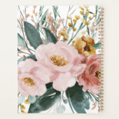 Matige waterverf floraal en blaaselegant planner (Achterkant)