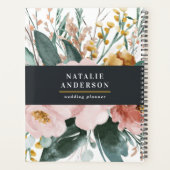 Matige waterverf floraal en blaaselegant planner (Achterkant)