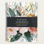 Matige waterverf floraal en blaaselegant planner<br><div class="desc">Moderne waterverf florale en foliage chic elegant design. Op trendflorale en folieontwerp. Een deel van een modern collectie.</div>