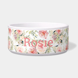 Matige waterverf florale botanicum voerbakje