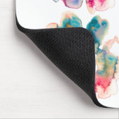 Matige waterverf met bloem muismat (Hoek)