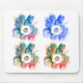 Matige waterverf met bloem muismat (Voorkant)