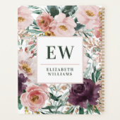 Matige waterverf met florale elegant bakrecepten planner (Achterkant)