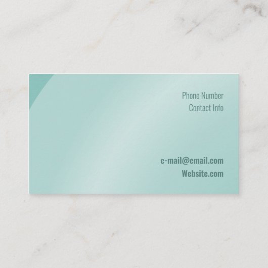 Matige Waterverf Moderne Neat Shaded Visitekaartje (Achterkant)