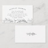 Matige Wilde Bloem Bridal of Baby Display Shower Visitekaartje (Voorkant / Achterkant)