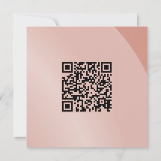 Matige zalm Moderne Qr-code met grijze ondergrond Kaart (Achterkant)