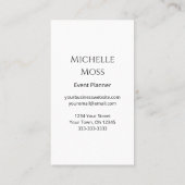 Matige zonnebloem Elegant Event Planner Visitekaartje (Achterkant)