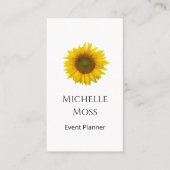 Matige zonnebloem Elegant Event Planner Visitekaartje (Voorkant)