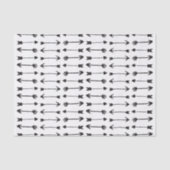 Matige zwarte en witte handbediende pijlen tissuepapier (Voorkant)