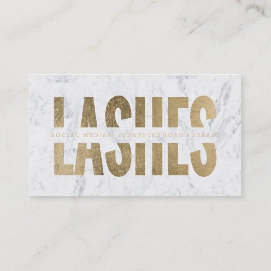 Matige zweetjes doorgesneden faux gouden marteling visitekaartje (Achterkant)