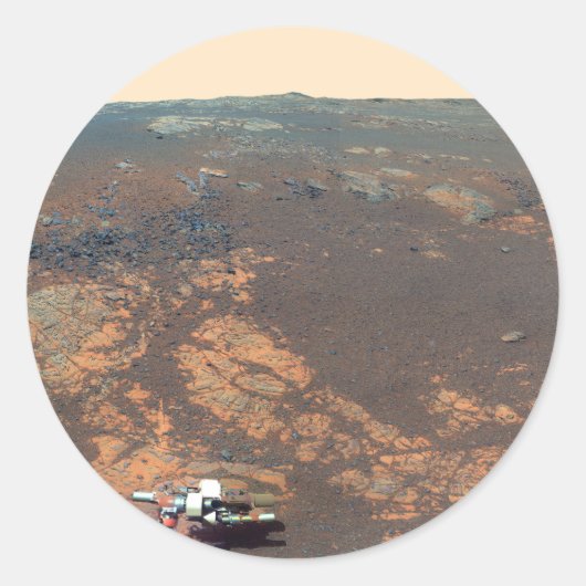 Matijevic Hill Panorama van Mars Rover Ronde Sticker (Voorkant)
