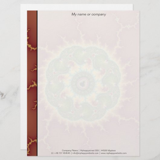 Matilda21a - Fractal Art Persoonlijk Briefhoofd (Voorkant / Achterkant)