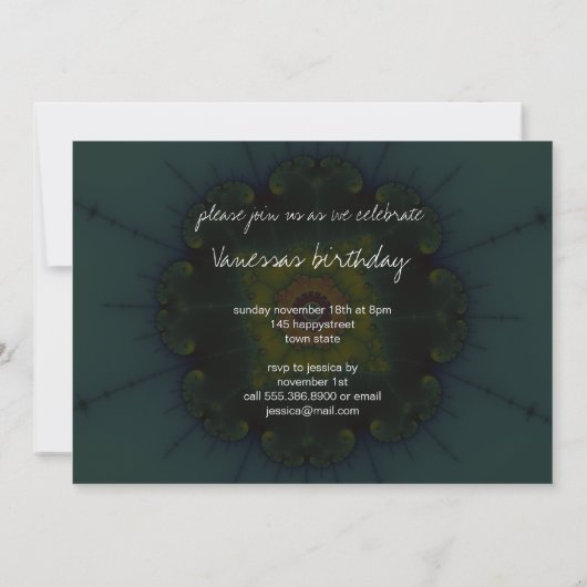 Matilda 1 - Fractal Art Kaart (Achterkant)