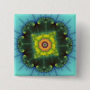 Matilda 1 - Fractal Art Vierkante Button 5,1 Cm