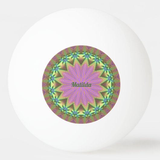 MATILDA ~ Floral Pastel Shades Pingpongbal (Voorkant)
