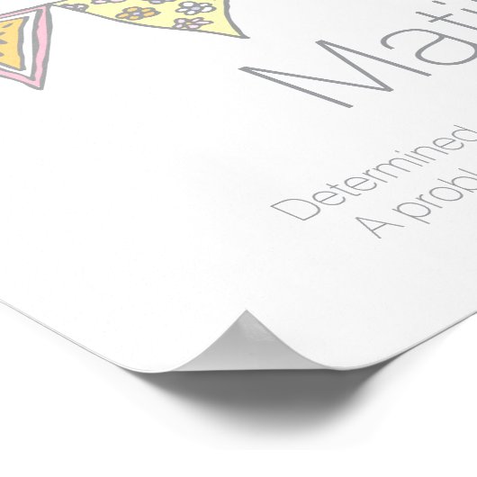 Matilda meisjes naam en betekenis poster (Hoek)