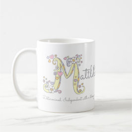 Matilda naam betekent monogram M mok