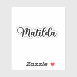Matilda Naam - Handgeschreven kalligrafie Sticker