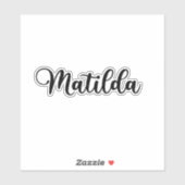 Matilda Naam - Handgeschreven kalligrafie Sticker (Vel)