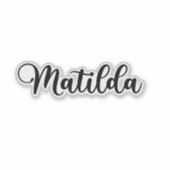 Matilda Naam - Handgeschreven kalligrafie Sticker (Voorkant)