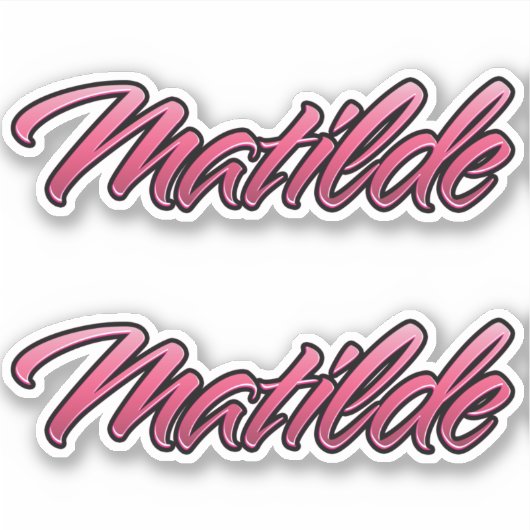 Matilde faded pink Aufkleber Sticker Stickerset (Voorkant)