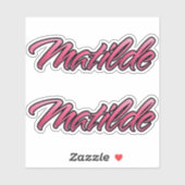 Matilde faded pink Aufkleber Sticker Stickerset (Vel)