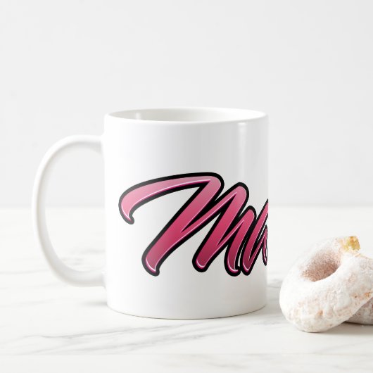 Matilde faded pink Tasse Teetasse Kaffeetasse Koffiemok (Met donut)