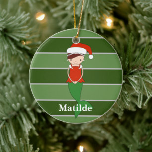 Matilde Mermaid Kerst Special Keramisch Ornament