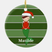 Matilde Mermaid Kerst Special Keramisch Ornament (Achterkant)